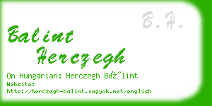 balint herczegh business card